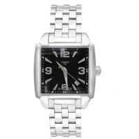Tissot Men's T0055101105700 Quadrato Stainless Steel Black Dial Watch Tissot Men's T0055101105700 Quadrato Stainless Steel Black Dial Watch