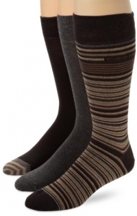 Calvin Klein Men's 3 Pack Stripe Crew Socks Calvin Klein Men's 3 Pack Stripe Crew Socks