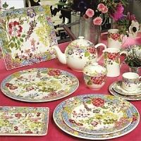 Millefleurs was inspired by flowers in a European garden as well as antique tableware. Its delicate renderings of pansies, roses, and thistles are blended with a vintage border in a contemporary color palette. Sophisticated, yet fresh and youthful. Dishwasher and microwave safe (for reheating only). Millefleurs was inspired by flowers in a European garden as well as antique tableware. Its delicate renderings of pansies, roses, and thistles are blended with a vintage border in a contemporary color palette. Sophisticated, yet fresh and youthful. Dishwasher and microwave safe (for reheating only).