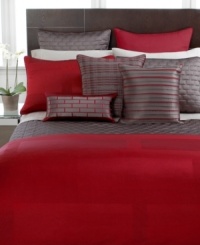 Comfort goes contemporary with Hotel Collection's Frame Lacquer coverlet, featuring geometric quilting in a modern charcoal shade. Comfort goes contemporary with Hotel Collection's Frame Lacquer coverlet, featuring geometric quilting in a modern charcoal shade.