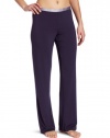 Calvin Klein Women's Essential Satin Pajama  Pant, Intricate Plum, Medium