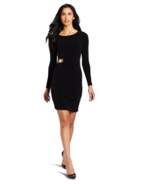 Calvin Klein Women's Long Sleeve Matte Jersey Dress, Black, 6 Calvin Klein Women's Long Sleeve Matte Jersey Dress, Black, 6