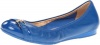 Cole Haan Women's Air Reesa Buckle Ballet Flat,Blue/Blue Patent,8.5 B US