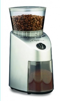 Capresso 560 Infinity Conical Burr Grinder, Brushed Silver, 8.5-Ounce