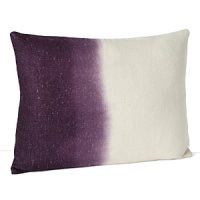 An ombre effect in rich purple enlivens this ivory wool pillow from DIANE von FURSTENBERG. An ombre effect in rich purple enlivens this ivory wool pillow from DIANE von FURSTENBERG.