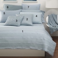 Donna Karan DKNY Essentials City Stripe Standard Silk Sham Sea Donna Karan DKNY Essentials City Stripe Standard Silk Sham Sea
