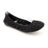 Tory Burch Eddie Womens Size 5.5 Black Kid Suede Ballet Flats Shoes