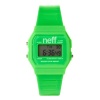 Neff Men's NF0204-green Old School Digital Design Soft PU Strap Watch