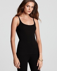 A wardrobe staple, this long Eileen Fisher camisole makes for effortless layering. Wear alone with sleek black denim or layer under long tops and sweaters, you'll practically live in this top. A wardrobe staple, this long Eileen Fisher camisole makes for effortless layering. Wear alone with sleek black denim or layer under long tops and sweaters, you'll practically live in this top.