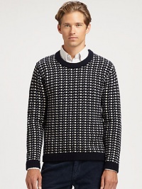 Knitted from soft, luxurious lambswool, this crewneck sweater embodies a Scandinavian-inspired pattern for a look that is distinctive and timeless.CrewneckRibbed knit collar, cuffs and hemLambswoolDry cleanImported Knitted from soft, luxurious lambswool, this crewneck sweater embodies a Scandinavian-inspired pattern for a look that is distinctive and timeless.CrewneckRibbed knit collar, cuffs and hemLambswoolDry cleanImported
