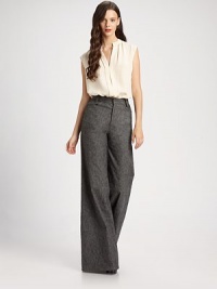 Ultra-soft with a just hint of stretch, impeccably tailored in a wide-legged silhouette.Self waistband with belt loopsZip fly with hook-and-tab closureSide slash pocketsBack patch pocketsInseam, about 3798% cotton/2% elastaneDry cleanImportedModel shown is 5'9½ (176cm) wearing US size 4. Ultra-soft with a just hint of stretch, impeccably tailored in a wide-legged silhouette.Self waistband with belt loopsZip fly with hook-and-tab closureSide slash pocketsBack patch pocketsInseam, about 3798% cotton/2% elastaneDry cleanImportedModel shown is 5'9½ (176cm) wearing US size 4.