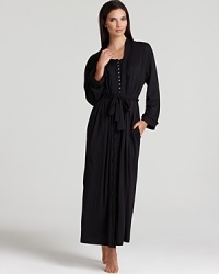 In elegant basic black, you will reach for this Eileen West robe again and again. Slip it on over the matching nightgown or anything else in your sleepwear wardrobe. In elegant basic black, you will reach for this Eileen West robe again and again. Slip it on over the matching nightgown or anything else in your sleepwear wardrobe.