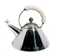 Alessi Michael Graves Kettle with Bird Whistle, Ivory Handle Alessi Michael Graves Kettle with Bird Whistle, Ivory Handle
