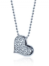 Alex Woo Little Princess Diamond and 14k White Gold Heart Pendant Necklace, 16 Alex Woo Little Princess Diamond and 14k White Gold Heart Pendant Necklace, 16