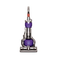 The DC24 Animal is Dyson's lightest upright machine designed for homes with pets. It features Root Cyclone™ technology, Dyson's patented technology that doesn't lose suction power as you vacuum. This compact upright vacuum cleaner also has a motorized brush bar, driven by an independent motor for better cleaning performance. The fingertip brush control allows you to turn the brush bar on or off at the touch of a button. The DC24 has a reversible wand for cleaning awkward areas, and an on-board accessory tool where the nozzle converts to a brush tool for dusting. Complete with a mini turbine head attachment, ideal for removing pet hair from floors, upholstery and awkward spaces. The DC24 Animal is Dyson's lightest upright machine designed for homes with pets. It features Root Cyclone™ technology, Dyson's patented technology that doesn't lose suction power as you vacuum. This compact upright vacuum cleaner also has a motorized brush bar, driven by an independent motor for better cleaning performance. The fingertip brush control allows you to turn the brush bar on or off at the touch of a button. The DC24 has a reversible wand for cleaning awkward areas, and an on-board accessory tool where the nozzle converts to a brush tool for dusting. Complete with a mini turbine head attachment, ideal for removing pet hair from floors, upholstery and awkward spaces.