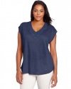 Lucky Brand Women's Plus-Size Aden Tie Back Top