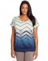 Lucky Brand Women's Plus-Size Cobra Basket Top