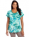 Lucky Brand Women's Plus-Size Kaylee Palm Top