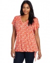 Lucky Brand Women's Plus-Size Mosaic Tile Top