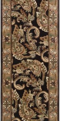 Area Rug 2x8 Runner Traditional Dark Brown Color - Surya Goa Rug from RugPal Area Rug 2x8 Runner Traditional Dark Brown Color - Surya Goa Rug from RugPal