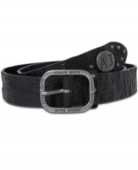 Give your denim a vintage accent with this studded belt from Armani Jeans. Give your denim a vintage accent with this studded belt from Armani Jeans.