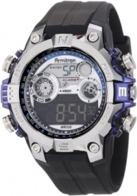 Armitron Men's 40/8251BLU Round Metalized Blue Accented Digital Sport Watch Armitron Men's 40/8251BLU Round Metalized Blue Accented Digital Sport Watch