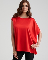 A modern silhouette lends effortless chic to BOSS Black's flowing top--a seamless transition from desk to dinner date. A modern silhouette lends effortless chic to BOSS Black's flowing top--a seamless transition from desk to dinner date.