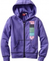 Puma - Kids Girls 7-16 Multi Glitter Hoodie, Purple, Medium