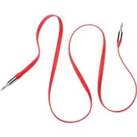 Griffin Aux. Audio Flat Cable 3 feet, Red Griffin Aux. Audio Flat Cable 3 feet, Red