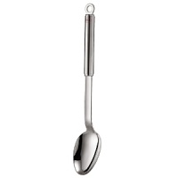Rosle basting spoon has an extra-long handle that prevents burnt fingers when basting. Convenient hanging hook for storage. Rosle basting spoon has an extra-long handle that prevents burnt fingers when basting. Convenient hanging hook for storage.