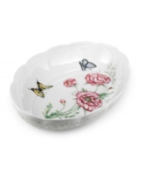 Serving pieces coordinate with the mix-and-match dinnerware for a complete customized collection. In varied floral and butterfly designs. Serving pieces coordinate with the mix-and-match dinnerware for a complete customized collection. In varied floral and butterfly designs.