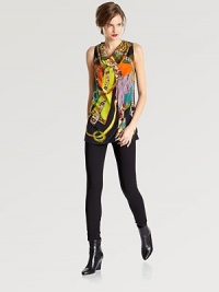 A fine, Italian silk tank top featuring an exquisitely bold print and relaxed fit.Draped necklineSleevelessPull-on styleAbout 24 from shoulder to hemSilkDry cleanMade in Italy Model shown is 5'11 (180cm) wearing US size Small. A fine, Italian silk tank top featuring an exquisitely bold print and relaxed fit.Draped necklineSleevelessPull-on styleAbout 24 from shoulder to hemSilkDry cleanMade in Italy Model shown is 5'11 (180cm) wearing US size Small.