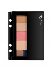 Taking Trish's iconic makeup page to the next level is the new Makeup Wardrobing Mini Page featuring a mirrored lid to allow makeup application anywhere. In an ultra-sleek black lacquered case, Trish's patented magnetic page can double as a compact and safely stores your beautifully arranged Trish magnetic makeup pieces. Taking Trish's iconic makeup page to the next level is the new Makeup Wardrobing Mini Page featuring a mirrored lid to allow makeup application anywhere. In an ultra-sleek black lacquered case, Trish's patented magnetic page can double as a compact and safely stores your beautifully arranged Trish magnetic makeup pieces.