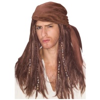 Caribbean Pirate Wig Halloween Accessory Caribbean Pirate Wig Halloween Accessory