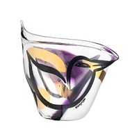 Designed by Ulrica Hydman-Vallien for Kosta Boda, this gorgeous bowl swirls with color and a charming bird image flies on the side. Designed by Ulrica Hydman-Vallien for Kosta Boda, this gorgeous bowl swirls with color and a charming bird image flies on the side.