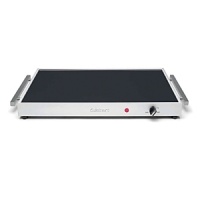 Keep foods at the perfect temperature with the Cuisinart buffet warmer. Big enough to hold several dishes at once, it features elegant styling that enhances the appearance of any table or buffet. The glass surface and brushed metal housing are easy to clean and three different heat settings maintain the optimum serving temperature for a wide variety of dishes. Keep foods at the perfect temperature with the Cuisinart buffet warmer. Big enough to hold several dishes at once, it features elegant styling that enhances the appearance of any table or buffet. The glass surface and brushed metal housing are easy to clean and three different heat settings maintain the optimum serving temperature for a wide variety of dishes.