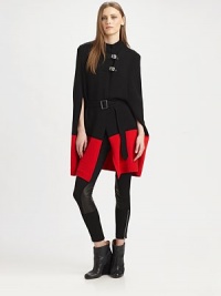 Ultra-skinny pants with leather panels and zippered trim adds rocker-chic charm to any ensemble. Button closureZip flyZippered cuffsRise, about 11Inseam, about 26Leather trim74% rayon/18% nylon/8% spandexDry cleanImportedModel shown is 5'10 (177cm) wearing US size 4. Ultra-skinny pants with leather panels and zippered trim adds rocker-chic charm to any ensemble. Button closureZip flyZippered cuffsRise, about 11Inseam, about 26Leather trim74% rayon/18% nylon/8% spandexDry cleanImportedModel shown is 5'10 (177cm) wearing US size 4.