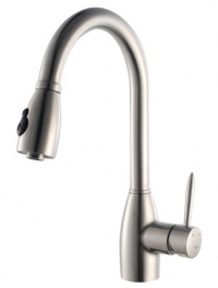 Kraus KPF-2130-SD20 Single Lever Pull Out Kitchen Faucet and Soap Dispenser, Stainless Steel