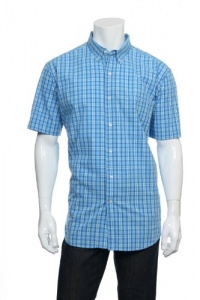 Club Room Men's Light Blue Plaid Button Down Shirt