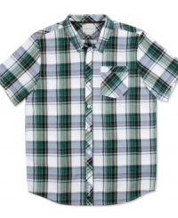 Update your wardrobe with this chunky plaid shirt by O'Neill and instantly transform yourself from dud to casual style stud. Update your wardrobe with this chunky plaid shirt by O'Neill and instantly transform yourself from dud to casual style stud.
