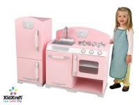 Kidkraft Retro Kitchen and Refrigerator in Pink Kidkraft Retro Kitchen and Refrigerator in Pink