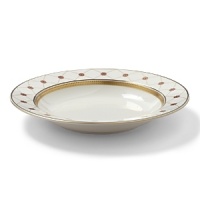 In classic shapes and with refined embellishments, the Pickard China Katrina collection offers timeless opulence with an exquisite gold trellis and rose pattern accented by a stunning border of gold. In classic shapes and with refined embellishments, the Pickard China Katrina collection offers timeless opulence with an exquisite gold trellis and rose pattern accented by a stunning border of gold.