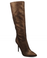 Get noticed in this sexy heel. Fergie's Prance tall dress boots feature a pointed toe and hidden platform. Get noticed in this sexy heel. Fergie's Prance tall dress boots feature a pointed toe and hidden platform.