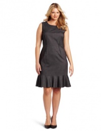 DKNYC Women's Plus-Size Soft Suiting Sleeveless Dress