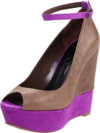 Jessica Simpson Women's Js-Carrack Wedge Sandal,Coffee-Ultra Violet/Summer Haze Kid Suede,7.5 M US Jessica Simpson Women's Js-Carrack Wedge Sandal,Coffee-Ultra Violet/Summer Haze Kid Suede,7.5 M US