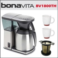 Bonavita BV1800TH 8 Cup Coffee Maker w/ Thermal Carafe + 2 12 oz. Halo Bistro Wide Body Coffee Cup + Accessory Kit Bonavita BV1800TH 8 Cup Coffee Maker w/ Thermal Carafe + 2 12 oz. Halo Bistro Wide Body Coffee Cup + Accessory Kit