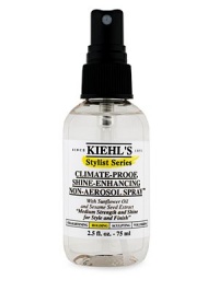 Medium Strength and Shine for Style and Finish With Sunflower Oil and Sesame Seed Extract. Strong, yet flexible control. Not tested on animals. Our non-aerosol spray provides a strong, yet flexible control for an all-day hold. This versatile styling spray may be used for styling hair or as a finishing touch of shine and control.