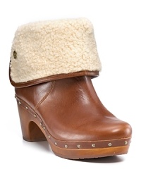 Clog booties are a must-have this season and UGG® Australia does it just right. Cold weather clogs with a shearling fold over cuff and sheepskin lining will keep you cozy all day long.