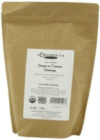 Davidson's Tea Bulk, Green with Lemon Ginseng, 16-Ounce Bag Davidson's Tea Bulk, Green with Lemon Ginseng, 16-Ounce Bag