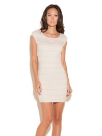 GUESS Daphne Cap-Sleeve Dress, VIENNA BEIGE (MEDIUM) GUESS Daphne Cap-Sleeve Dress, VIENNA BEIGE (MEDIUM)